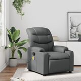 vidaXL masažni naslanjač sivo umetno usnje | Shoptok.si
