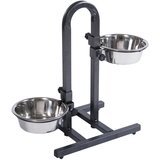 zooplus U-pasji bar vklj. 2 posodi iz nerjavečega jekla - 2 x 1,8 l, Ø 21 cm, višina do 44 cm Cene