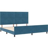  Krevet Okvir Tamnoplavi 200x200 cm Baršun | shoptok.hr