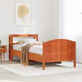 Maison Chic Posteljni okvir - Enojna postelja - Postelja za odrasle brez vzmetnice voščeno rjav 90x200 cm borovina-J8186, (21766458) | Shoptok.si