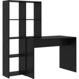 vidaXL Stol s policom Crni hrast 138.5 x 55 x 143 cm Konstruirano drvo | shoptok.hr
