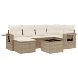  7-dijelni set vrtnih sofa od poliratana s jastucima bež | shoptok.hr