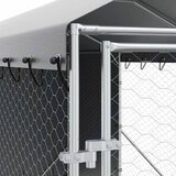 Vanjski kavez za pse s krovom srebrni 2x14x2,5m pocinčani čelik | shoptok.hr