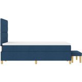  Krevet s box spring sustavom s madracem i klupom Plava 120x190 cm Tkanina | shoptok.hr