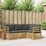  Setovi sofa 4 pcs Bijela i antracit 185,5 x 126,5 x 73 cm | shoptok.hr