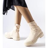 Gemre Beige sock boots eco-suede Cigliano | Eponuda.ba