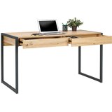 MID.YOU PISALNA MIZA kovina, leseni material črna, hrast artisan | Shoptok.si
