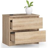 AKORD Komoda, 2 Predala, Hrast Sonoma, (5000332048) | Shoptok.si