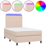  Box spring postelja z vzmetnico LED kapučino 120x200 cm, (20726243) | Shoptok.si