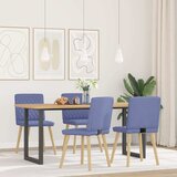  Blagovaonske stolice od tkanine 4 kom traper-plava | shoptok.hr