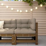 Maison Chic Vrtni kotni kavč - Zunanji kavč medeno rjav trden borov les, (22040625) | Shoptok.si