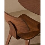 Kave Home Tamno smeđa blagovaonska stolica u dekoru oraha Gena – | shoptok.hr