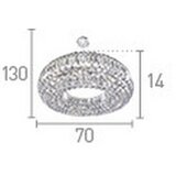 Lesnina XXXL KRISTALNA VISEČA SVETILKA Vesuvius 70/130 cm E14 | Shoptok.si
