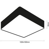  LED plafonsko svetlo LED/340W/230V 3000/4000/6500K 100x100 cm crna | Eponuda.com