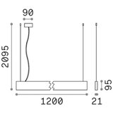 Ideal Lux led luster na sajli steel LED/29W/230V 3000K cri 90 120 cm crna | Eponuda.com