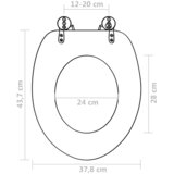 Toaletna daska s mekim zatvaranjem MDF s uzorkom plamenca | shoptok.hr