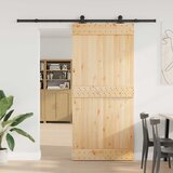  Klizna vrata NARVIK Prirodna i crna 95 x 210 cm (213,5 cm) | shoptok.hr