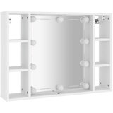 Ormarić s ogledalom i LED svjetlima bijeli 76 x 15 x 55 cm | Eponuda.ba