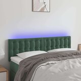  LED posteljno vzglavje temno zeleno 144x5x78/88 cm žamet Cene
