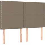  Box spring postelja z vzmetnico LED taupe 140x200 cm blago, (20789862) | Shoptok.si