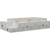  Postelja za shranjevanje Betonska siva Inženirski les 100 x 200 cm, (22083704) | Shoptok.si