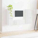 3 Komplet TV omaric 5 pcs Visok sijaj bela Konstruiran les, (5000132341) | Shoptok.si