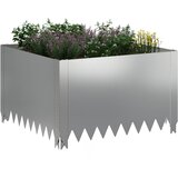  Ograda oko Travnjaka 4 pcs 60 x 60 x 35 cm Čelik Srebrna | Eponuda.com