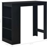 vidaXL Barski stol s policom crni 110 x 50 x 103 cm | shoptok.hr