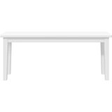 vidaXL Klupa 110 cm bijela puna drvena guma | shoptok.hr