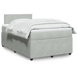  Krevet s oprugama i madracem svjetlosivi 120x190 cm baršunasti | shoptok.hr