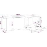  Zidni TV ormarići 2 kom hrast 100x30x30 cm konstruirano drvo | Shoptok.si