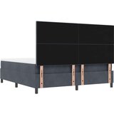 Box Spring Krevet s Madracem i Klupom Tamnosiva 180x200 cm Baršun | shoptok.hr
