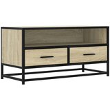 Maison Chic TV omarica - TV stojalo - Televizijska omarica sonoma hrast 80x34,5x40 cm inženirski les in kovina, (21698824) Cene