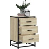vidaXL Noćni ormarić Sonoma hrast Konstruirano drvo i metal | shoptok.hr