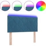  LED vzglavje z LED lučmi Geometrični Temno modra 100 cm Žamet, (5000043854) | Shoptok.si
