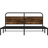  Metalni okvir kreveta bez madraca boja hrasta 200x200 cm | shoptok.hr