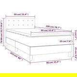  Box spring postelja z vzmetnico temno siva 90x200 cm blago, (20791130) | Shoptok.si