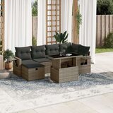  7-dijelni set vrtnih sofa sivi od poliratana | shoptok.hr