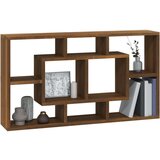  Polica za izlaganje s 8 odjeljaka smeđa boja hrasta | shoptok.hr