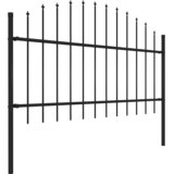  Vrtna ograda s vrhom koplja Čelik 1248x125 cm Crna | shoptok.hr