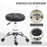  Set od 2 uredske stolice na kotačiće podesiva visina 48-63 cm crne | shoptok.hr