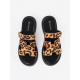 GOODIN Women's leopard print platform flip-flops | Shoptok.si