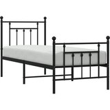  Metalni okvir kreveta uzglavlje i podnožje crni 75x190 cm | Eponuda.com