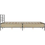  Okvir za krevet boja hrasta 140x200cm konstruirano drvo i metal | shoptok.hr