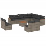  13-dijelni set vrtnih sofa od poliratana s jastucima sivi | Eponuda.ba
