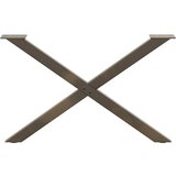  Noge za klub stolić u obliku slova X, 2 kom, prirodni čelik, 70 x (42-43) cm, čelik | Eponuda.com