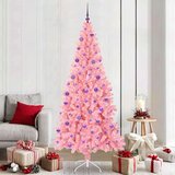vidaXL Božično drevo med 300 LED z stojalom Roza 210 cm PVC | Shoptok.si