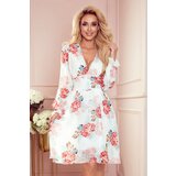 Numoco Women's chiffon dress with neckline | shoptok.hr