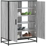 vidaXL Omarica za čevlje siva sonoma 75x38x97,5 cm inž. les in kovina | Shoptok.si