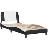  The Living Store Posteljni okvir z vzglavjem črn in bel 80x200 cm umetno usnje - Posteljni Okvir, (21445911) | Shoptok.si